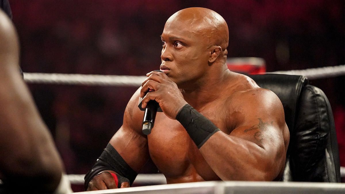 Bobby Lashley during the contract signing segment