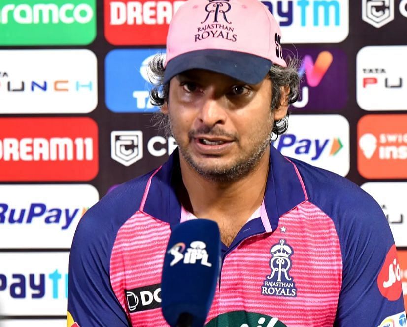 कुमार संगकारा पोस्ट मैच प्रेस कॉन्फ्रेंस के दौरान (Photo Credit - IPLT20)