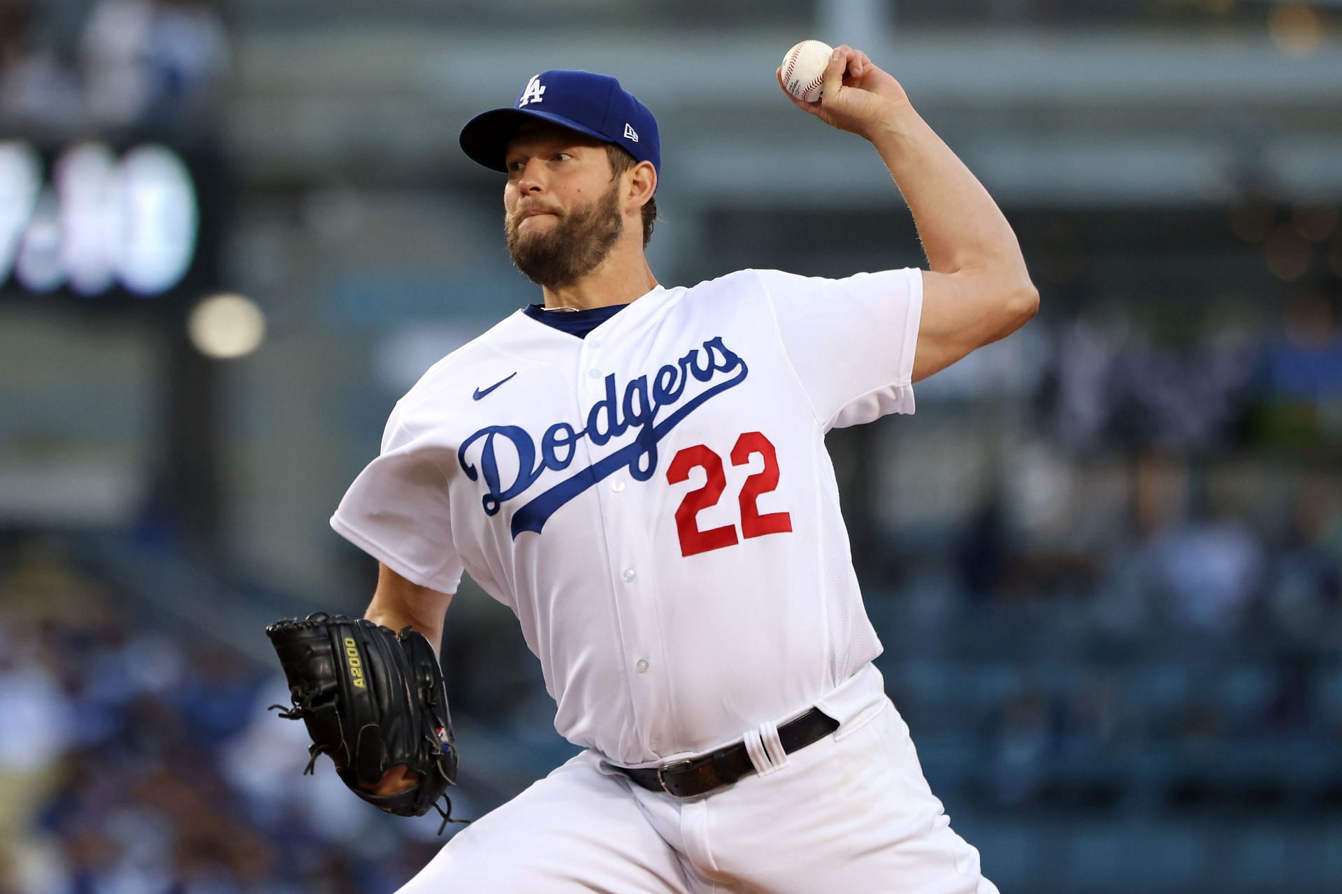 Clayton Kershaw pitches during last night&#039;s Detroit Tigers v Los Angeles Dodgers game. Kershaw set the Dodgers franchise record for strikeouts in a career last night.