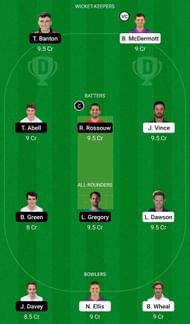 Dream11 Team for Hampshire vs Somerset - T20 Blast 2022.