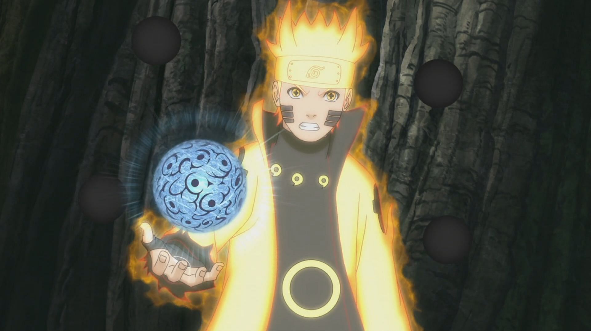 Naruto using a Magnet Release Rasengan (Image via Pierrot)