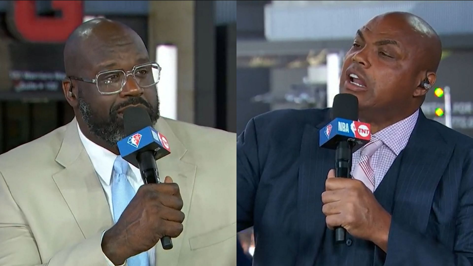 Shaquille O&#039;Neal and Charles Barkley get into a heated debate