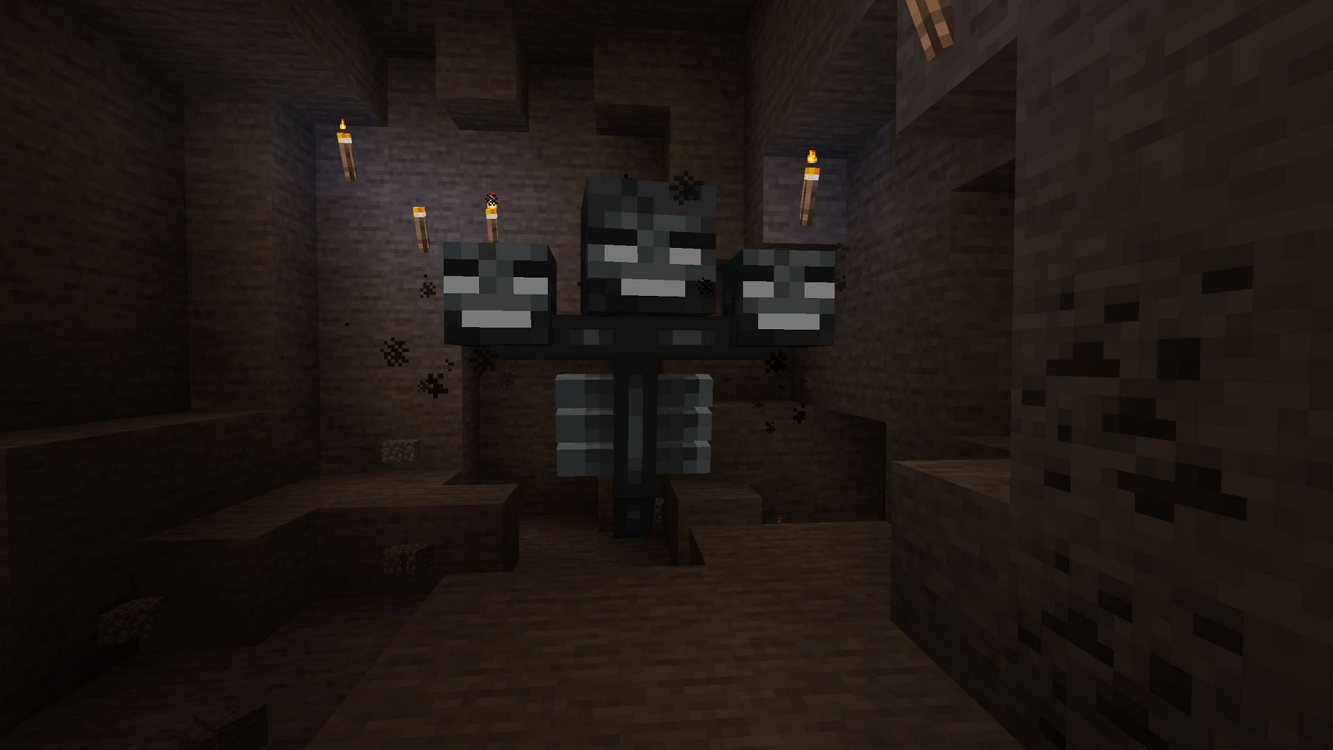 The Wither spawned underground (Image via Minecraft)
