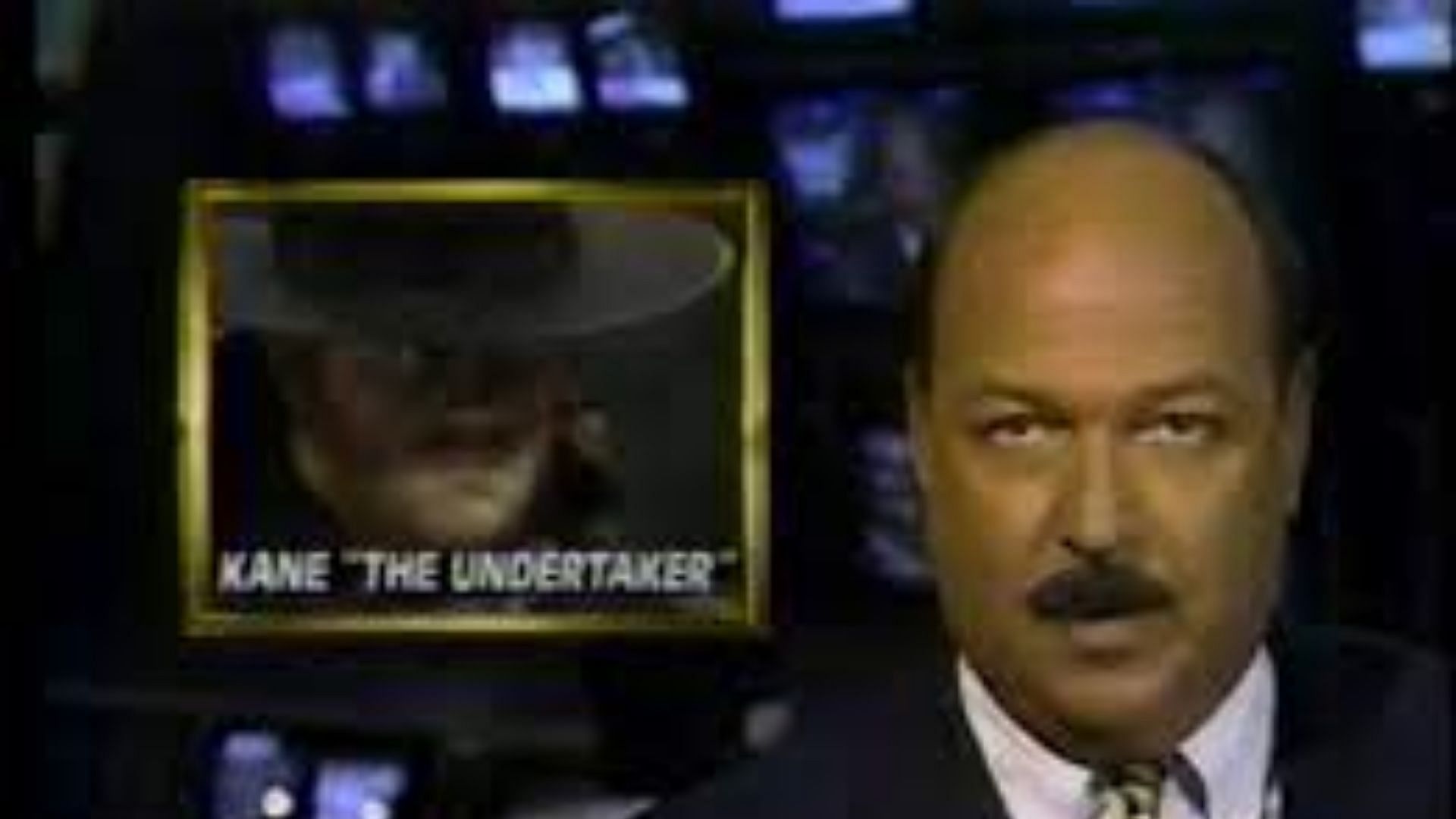 Mean Gene introducing Kane The Undertaker on WWE programming