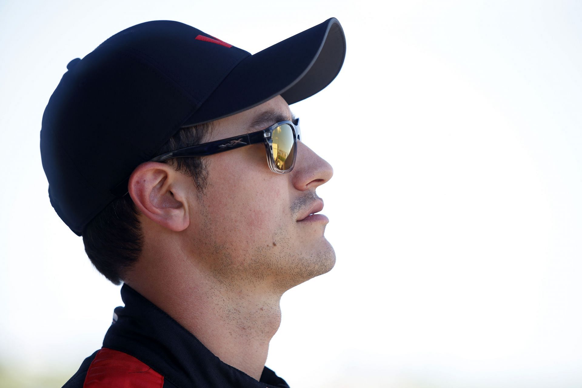 Joey Logano looks on during practice for the NASCAR Cup Series AdventHealth 400 at Kansas Speedway (Photo by Sean Gardner/Getty Images)