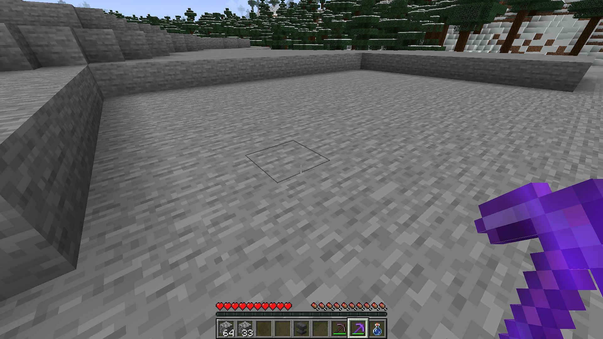 Clearing out an area quickly (Image via Minecraft)