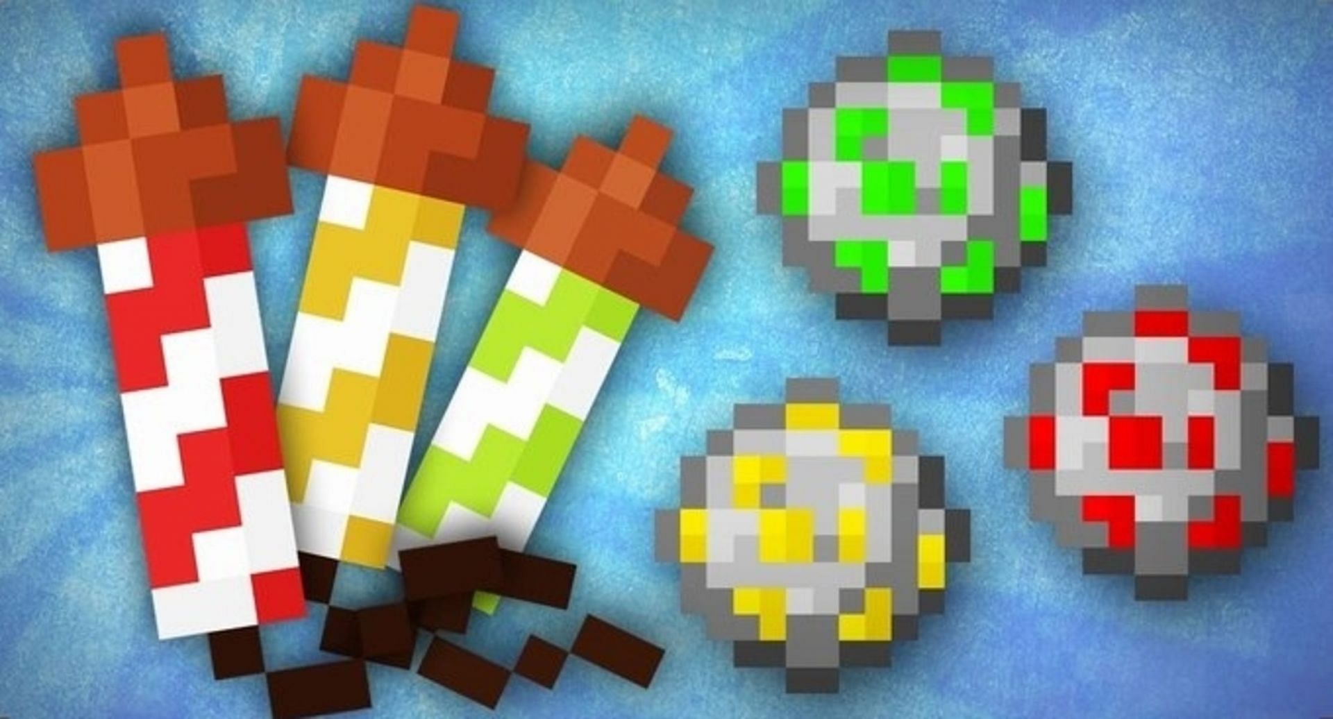 As more firework stars are used, players can deal more damage (Image via Mojang)