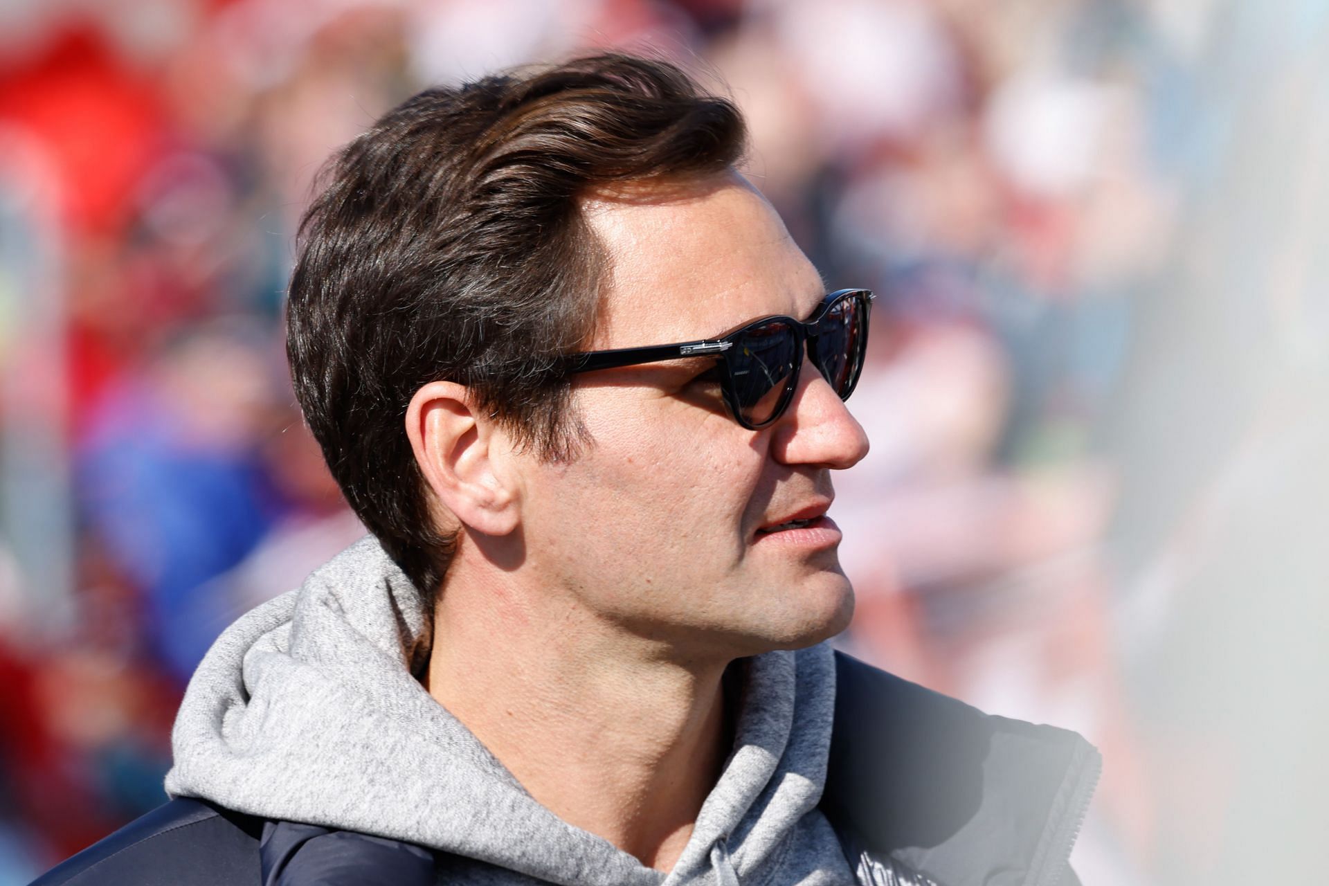 Roger Federer in attendance at this year&#039;s Audi FIS Alpine Ski World Cup