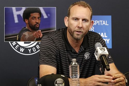 Kyrie Irving and GM Sean Marks have not started the contract negotiation for the star point guard's contract situation. [Photo: New York Post]