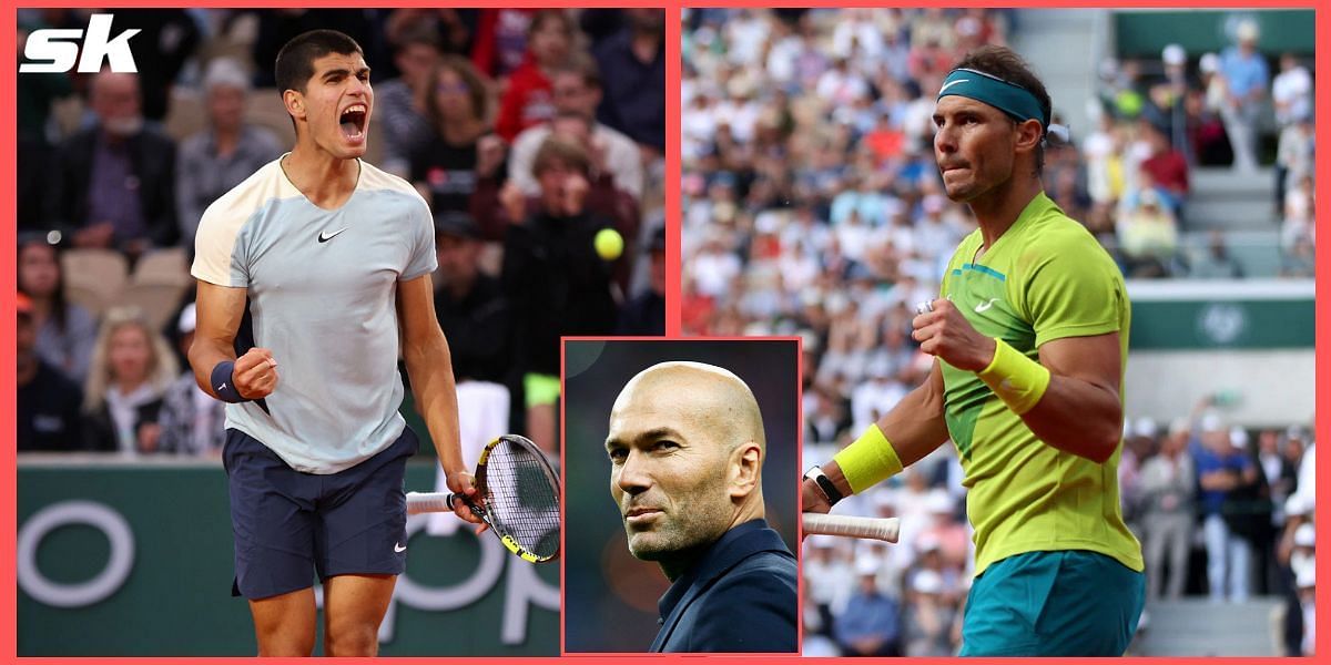 Zinedine Zidane (inset) picked his favorite for the French Open title during his latest visit to the event