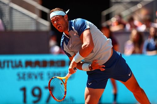 Nadal in action at the Mutua Madrid Open