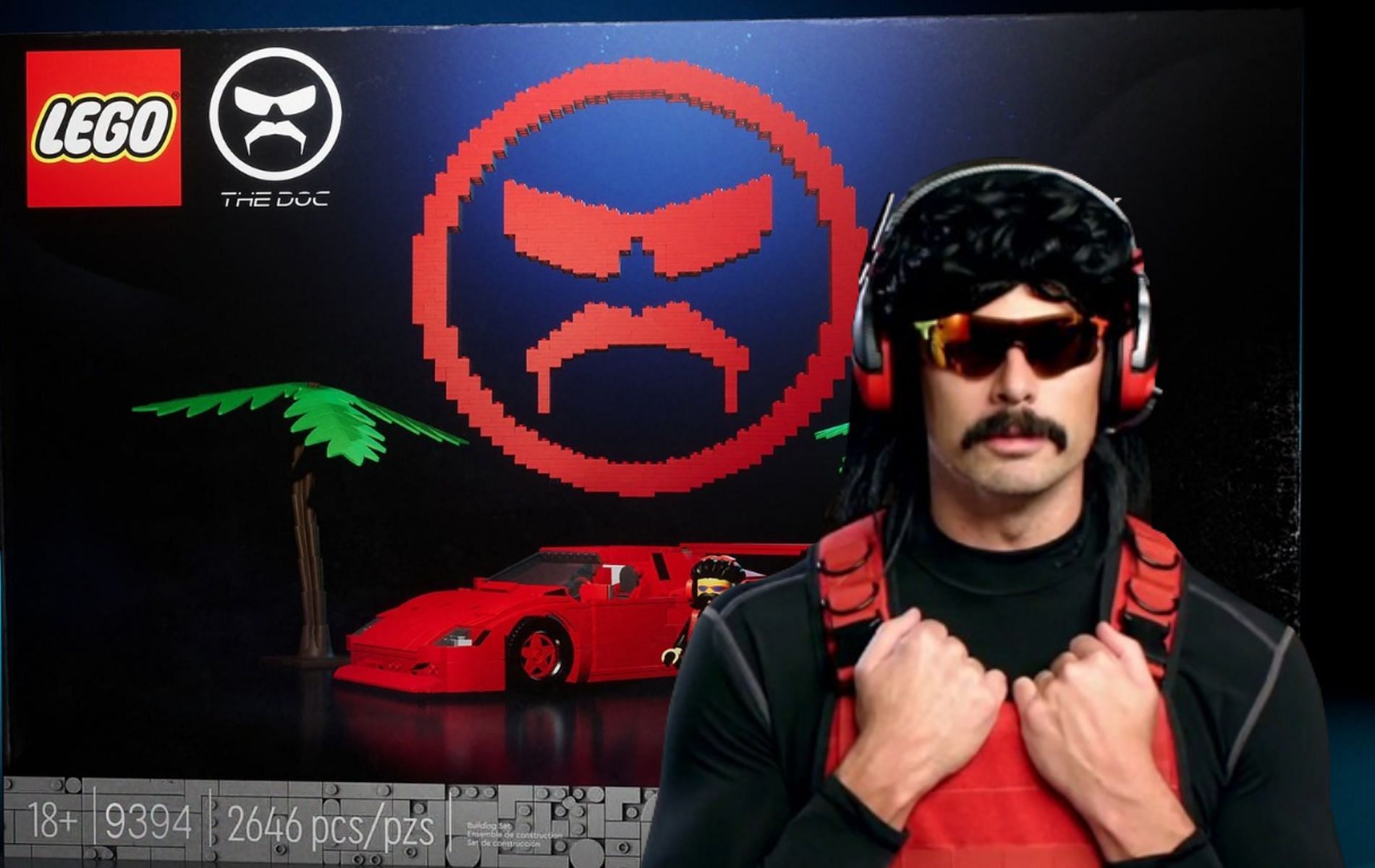 While just a mock-up, fans can&#039;t get enough of a possible Dr DisRespect LEGO set (Image via Sportskeeda)