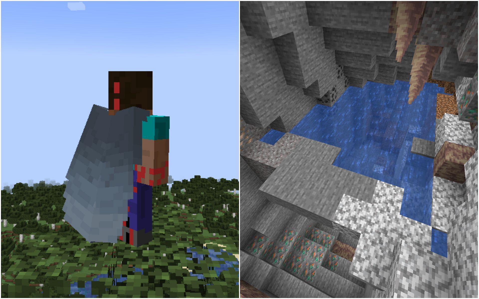 This update features a handful of bug fixes related to Aquifers and Armor equipping sound (Image via Minecraft)