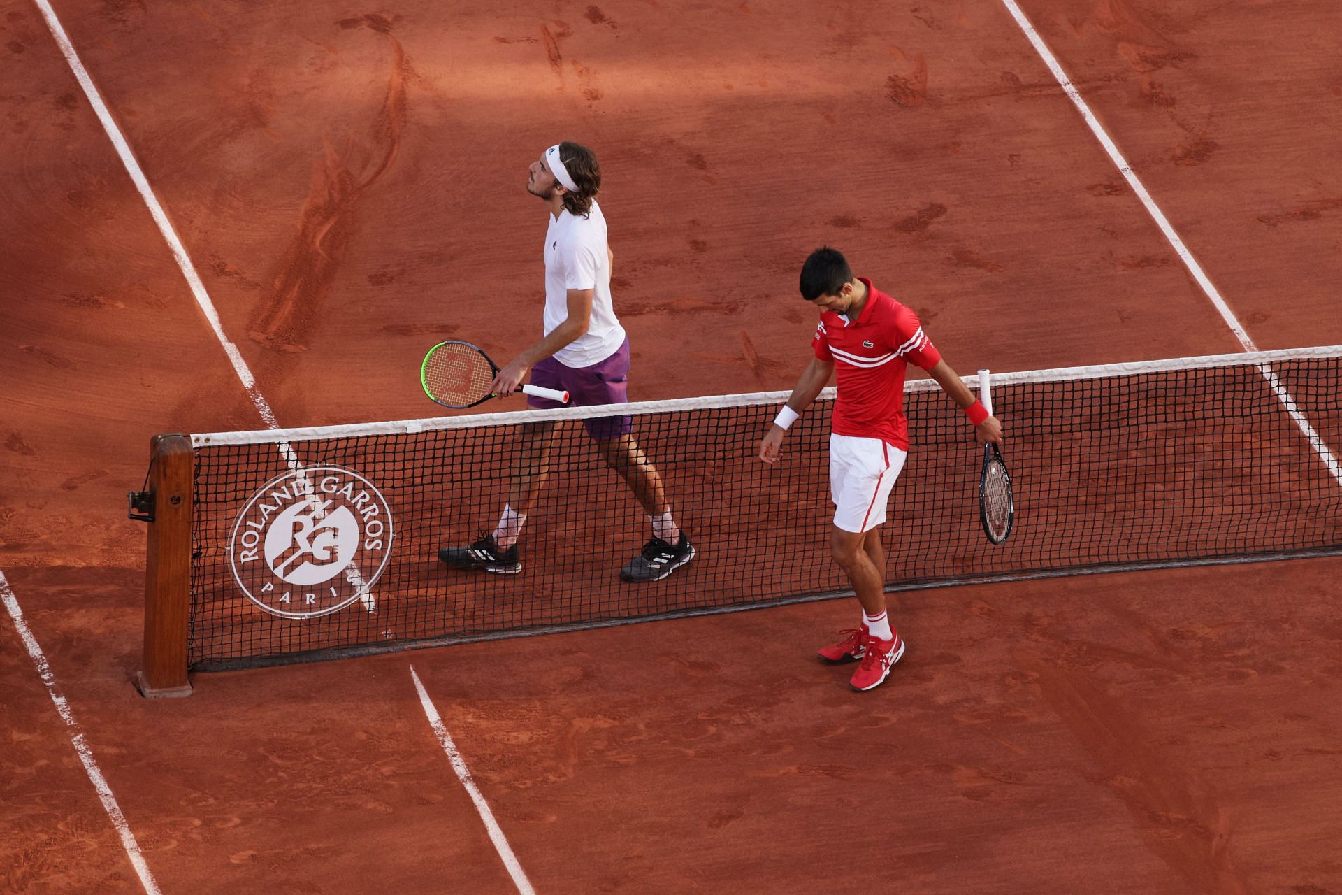 A snap from the men&#039;s singles final at the 2021 French Open.