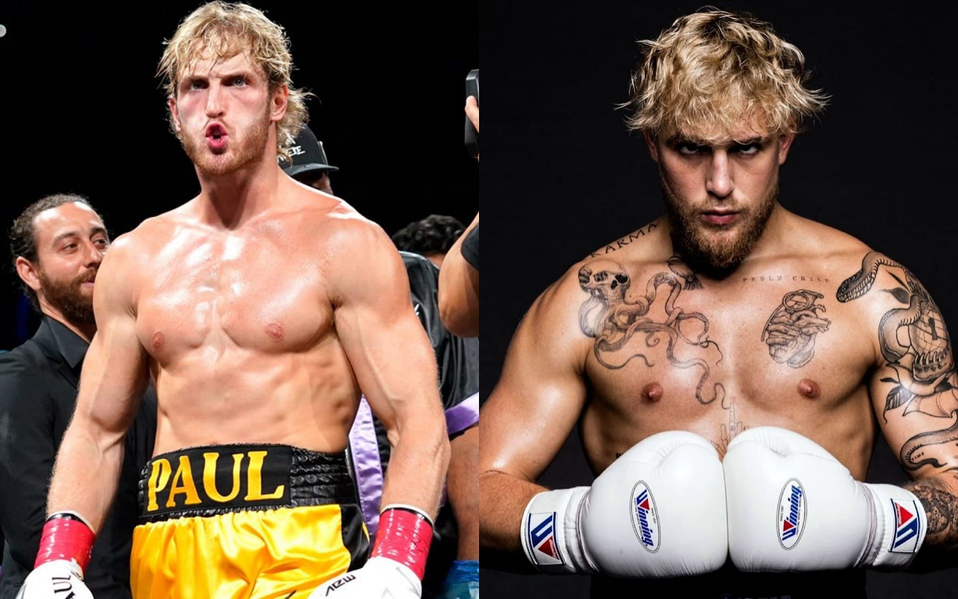 Logan Paul (left) and Jake Paul (right)