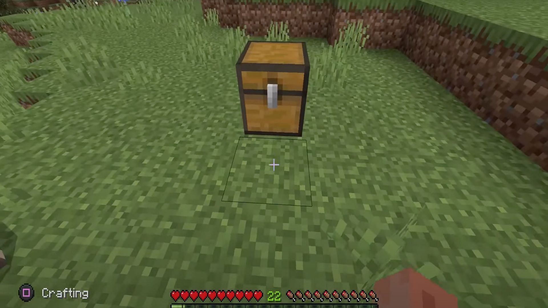 Players should place a chest down in an open area (Image via SuperXee/YouTube)