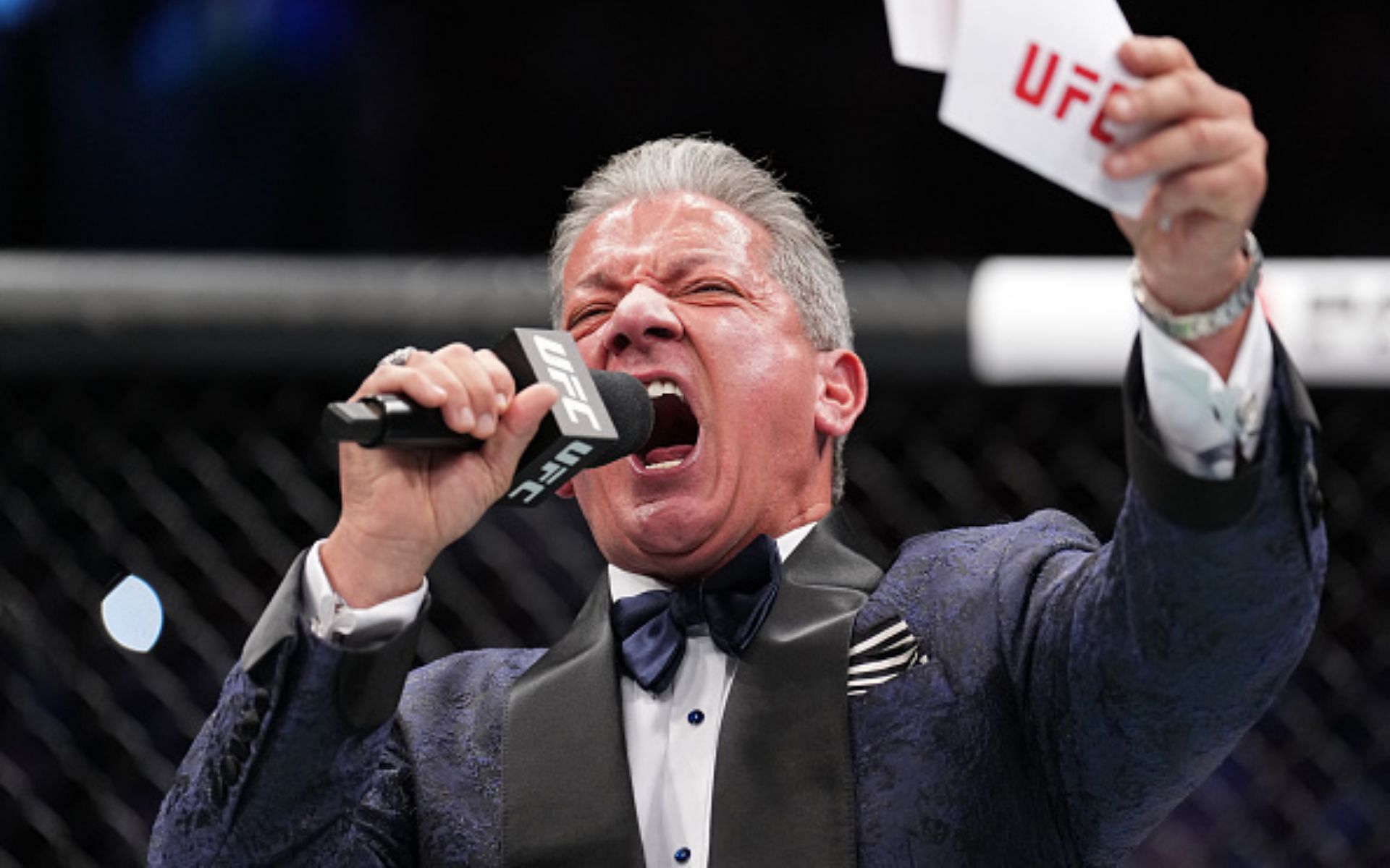 Bruce Buffer at a UFC event [Image courtesy: Getty Images]