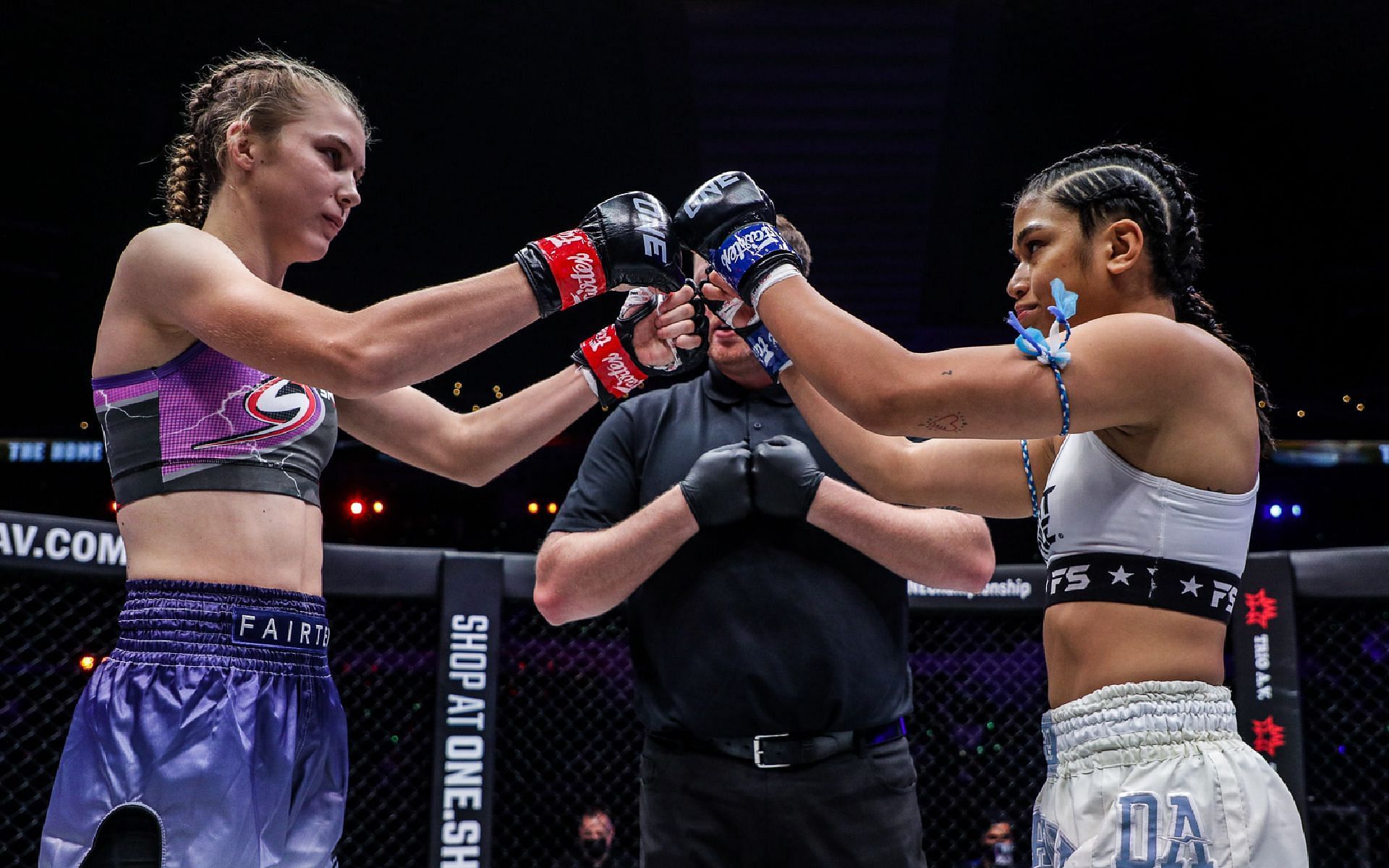 Jackie Buntan (right) is willing to fight for a rematch against Smilla Sundell (left). [Photo ONE Championship]