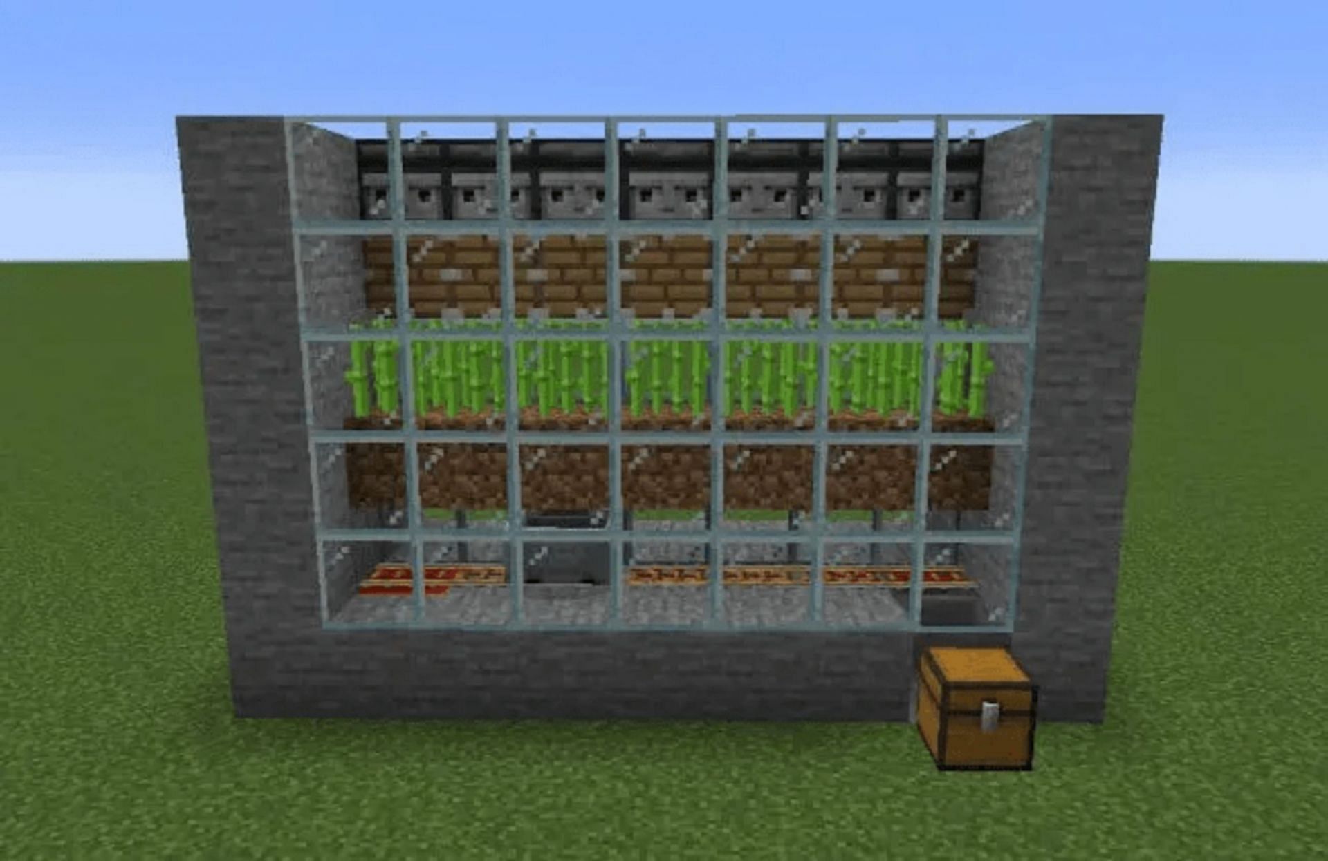 Automatic crop farms come in many shapes and sizes (Image via Mojang)