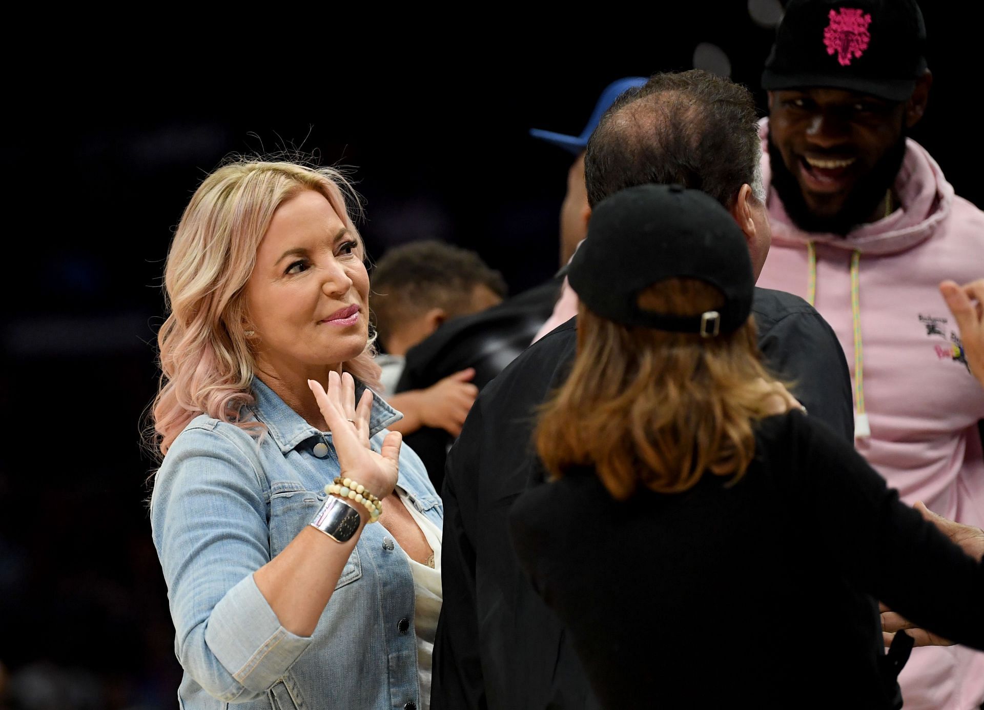 Controlling Owner and President of the LA Lakers, Jeanie Buss in 2019 (left)