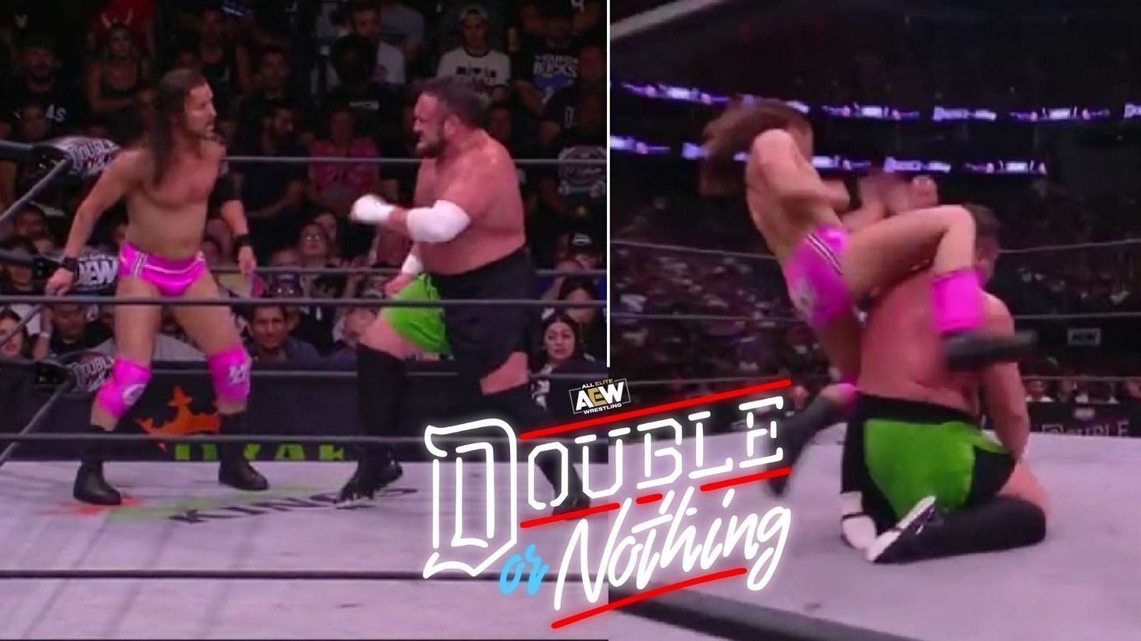 Highlights from the Adam Cole-Samoa Joe matchup at AEW Double or Nothing.