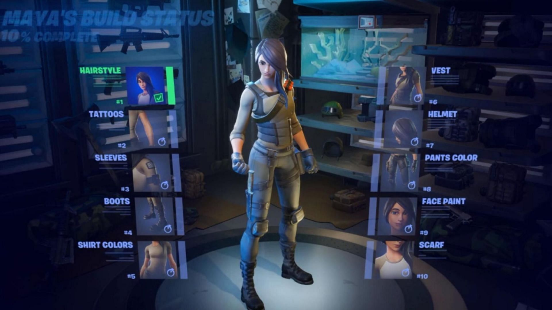 Customizable Gear Specialist Maya outfit in Fortnite (Image via Epic Games)
