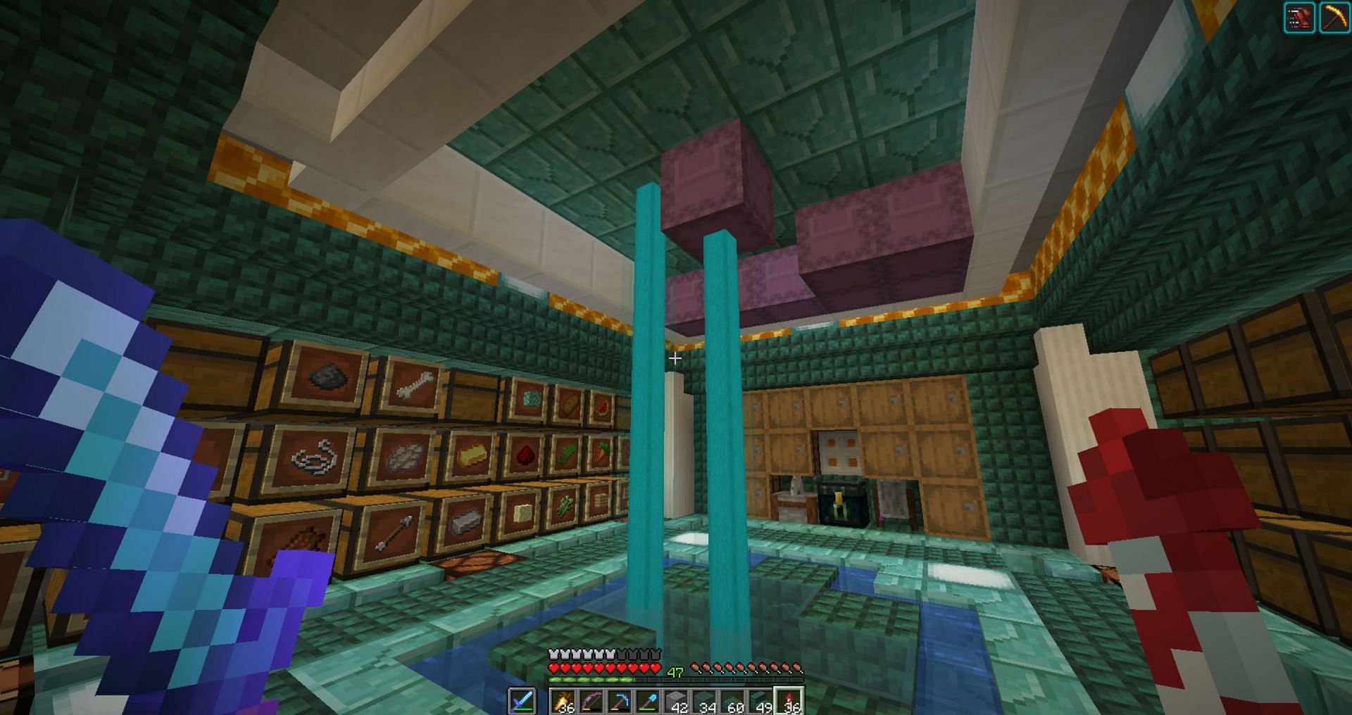 minecraft chest room