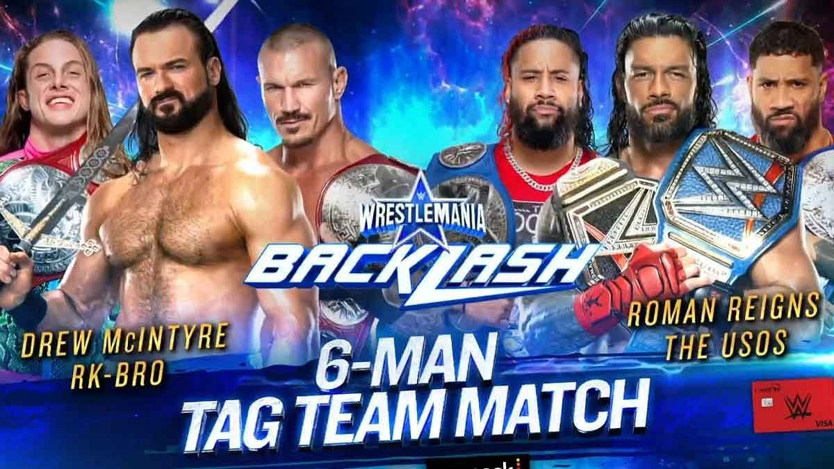 Six-Man Tag Team Action at WrestleMania Backlash!