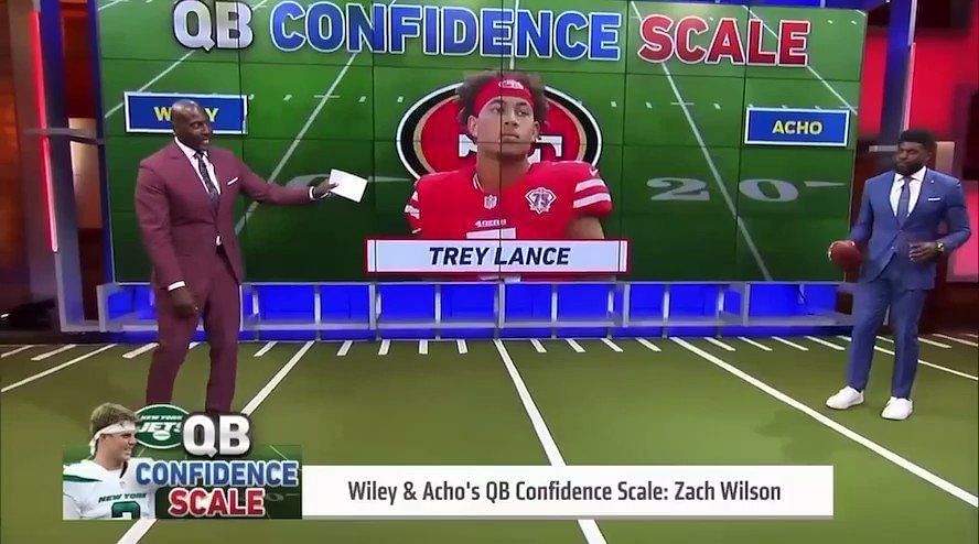 Acho] From everything I've heard from people within the locker room, and  outside the locker room, Trey Lance just ain't it. He just ain't got it.  There's a reason they call him '