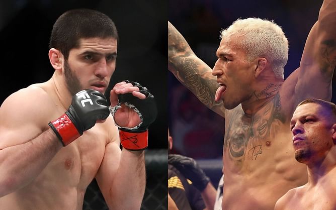 "Your jiu jitsu won’t work in our fight" - Islam Makhachev calls out Charles Oliveira on Twitter for trying to fight Nate Diaz next