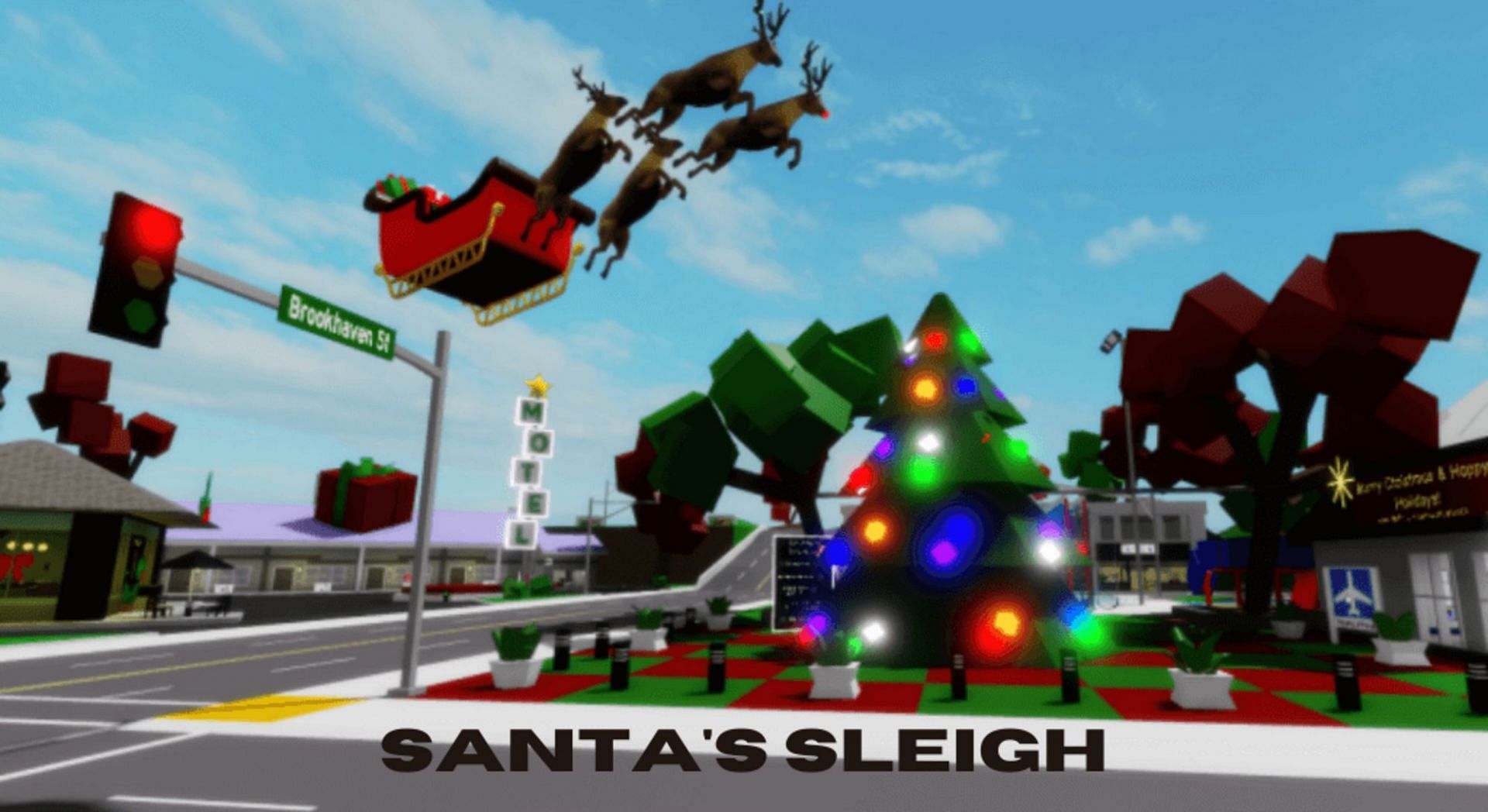 Santa&#039;s Sleigh in Roblox Brookhaven RP (Image via Roblox)