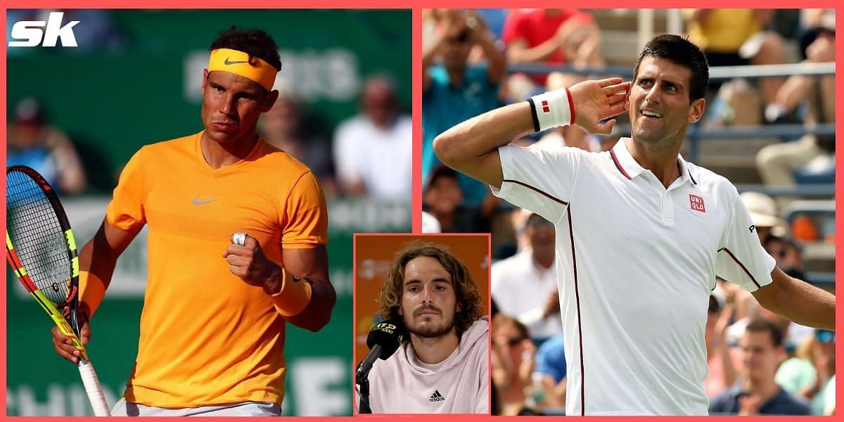 Stefanos Tsitsipas [inset] believes Nadal &amp; Djokovic are still a force to reckon with.