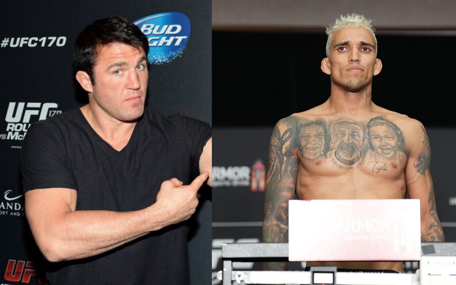 Chael Sonnen (left) and Charles Oliveira [Image Courtesy: @ufc on Instagram]
