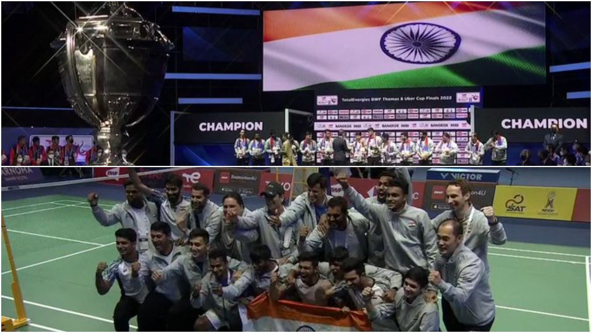 Thomas Cup 2022: India crowned champions (Pic Creditt: Doordarshan Sports)