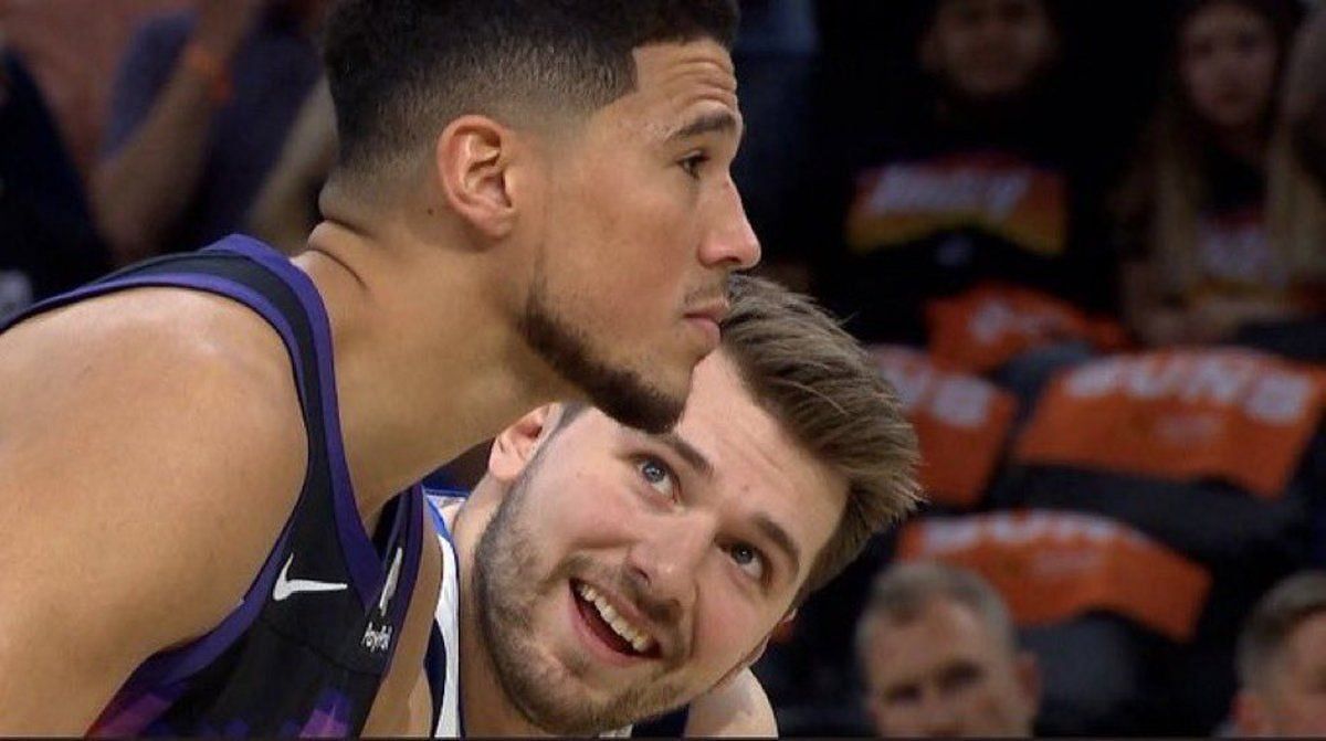 Luka Doncic trolled Devin Booker and the Phoenix Suns throughout the Game 7 drubbing. [Photo: Sports Illustrated]
