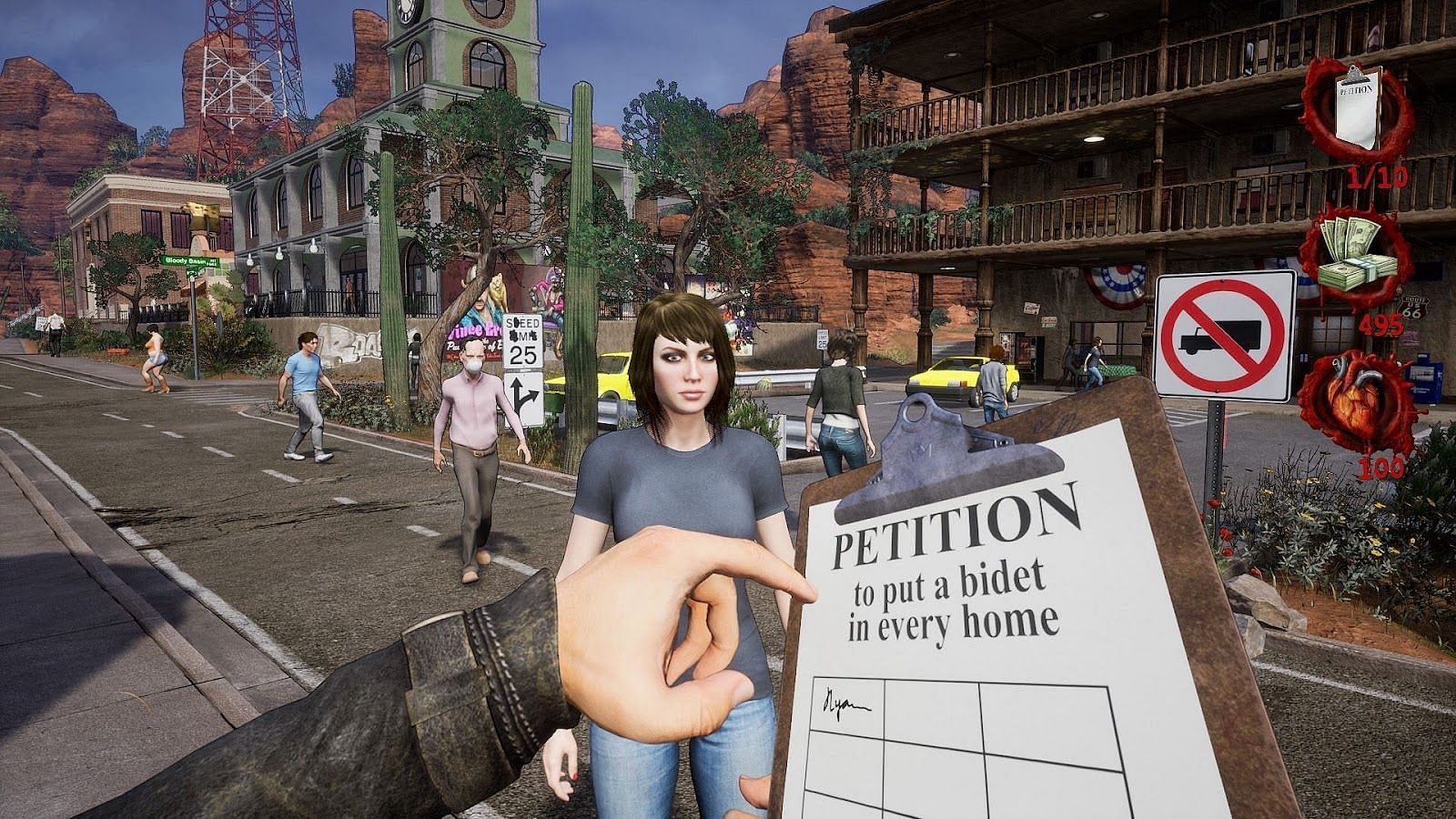 One of the signature quests of Postal 4 (Image via Running With Scissors/Postal 4)