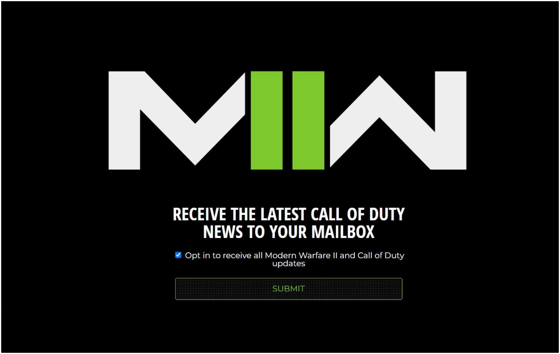 Modern Warfare 2 official website (Image via Activision)