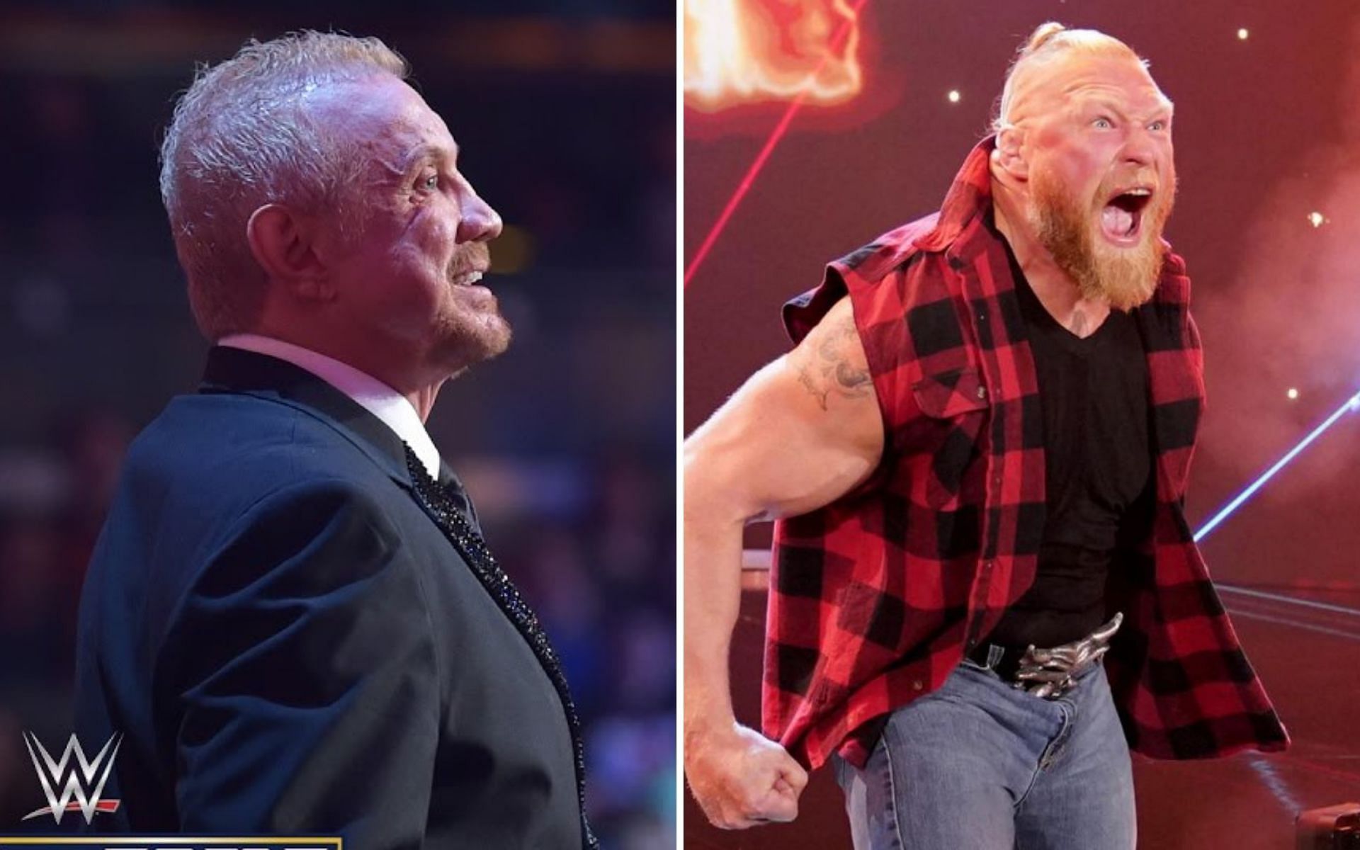 WWE Hall of Famer Diamond Dallas Page (left); Brock Lesnar (right)