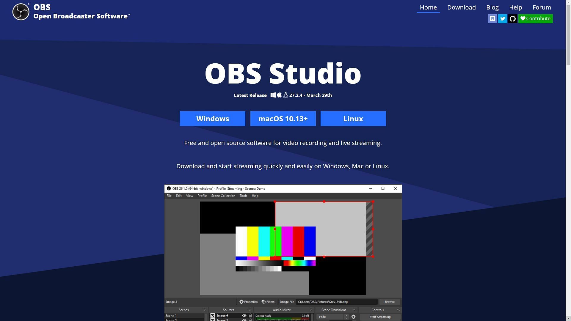OBS website (Image by Sportskeeda)