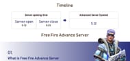 This is the Timeline of the Advance Server (Image via Garena)