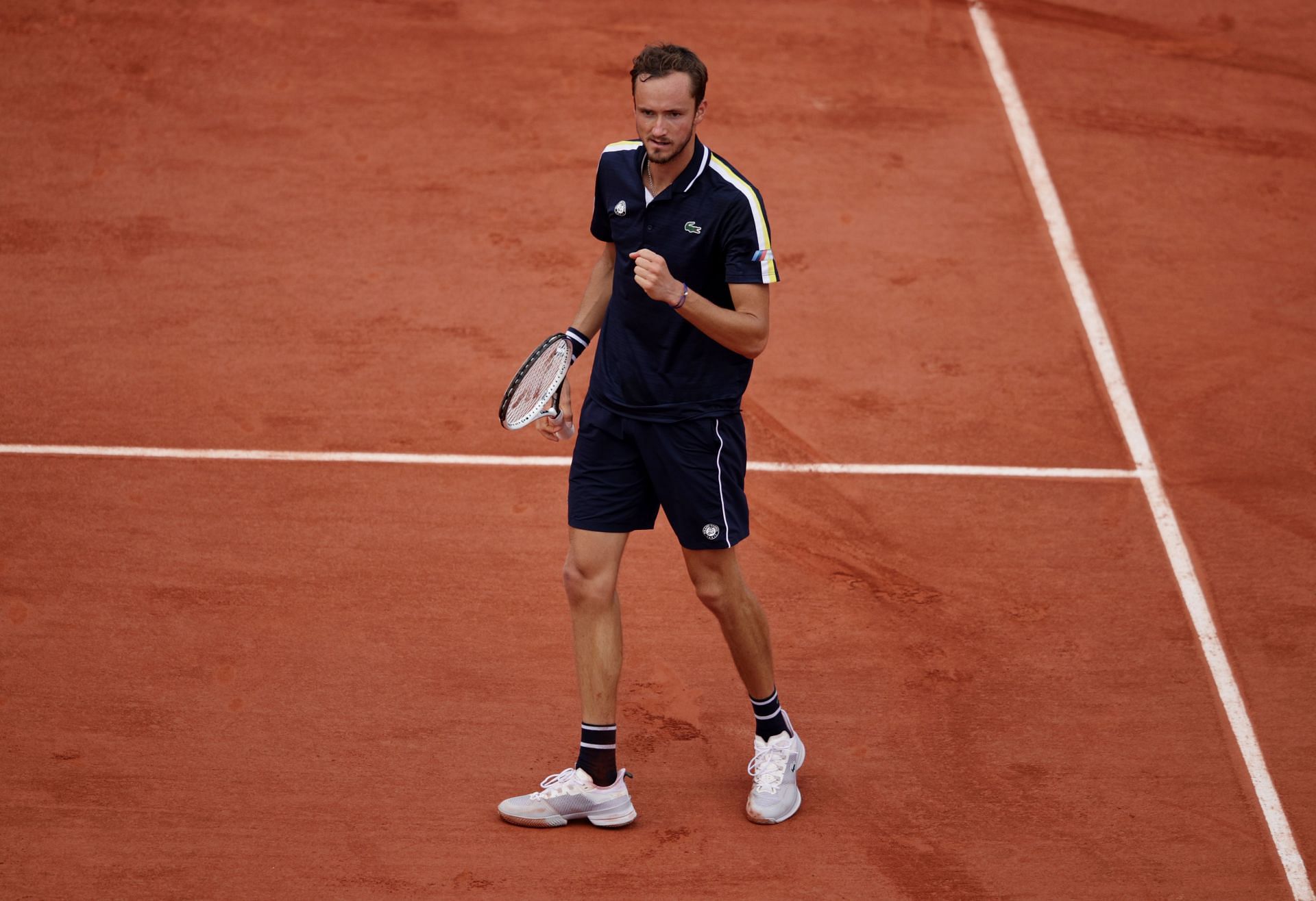Daniil Medvedev at the 2021 French Open.