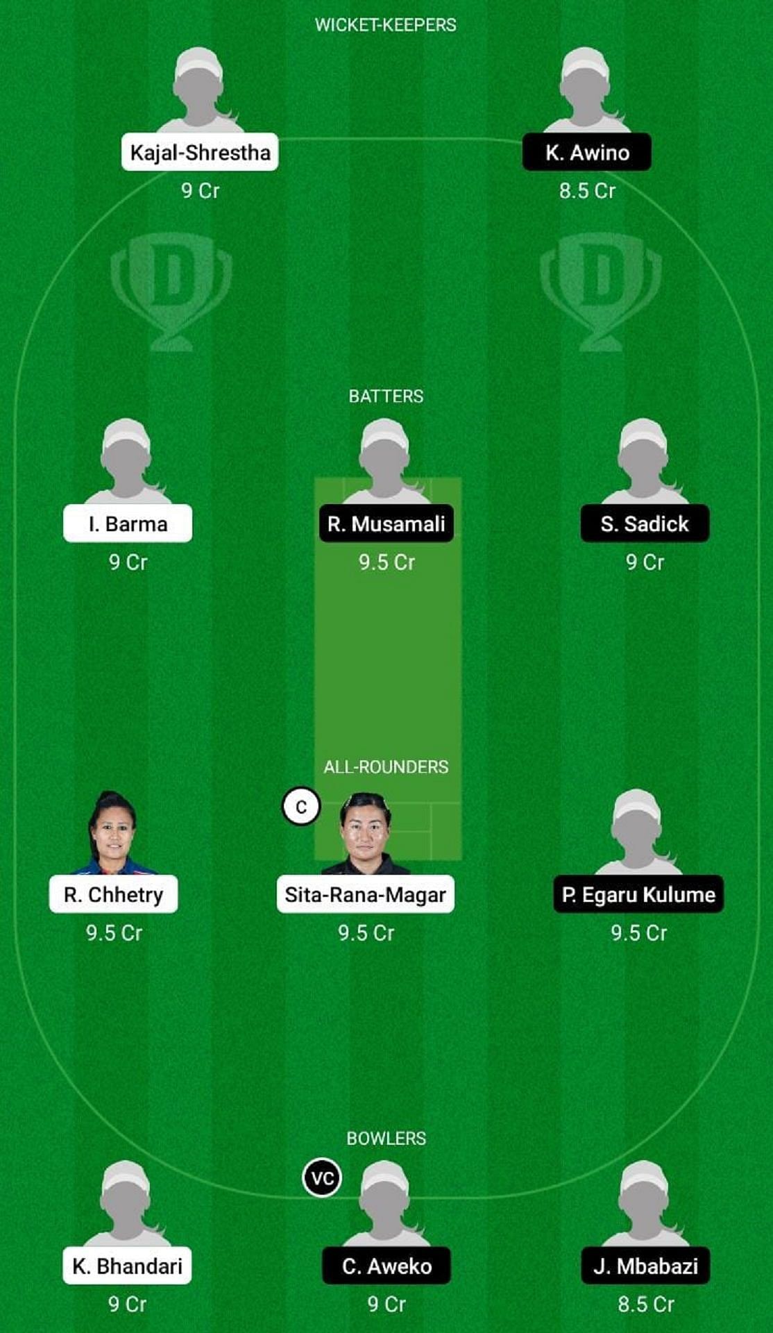 NP-W vs UG-W Dream11 Fantasy Suggestion #2