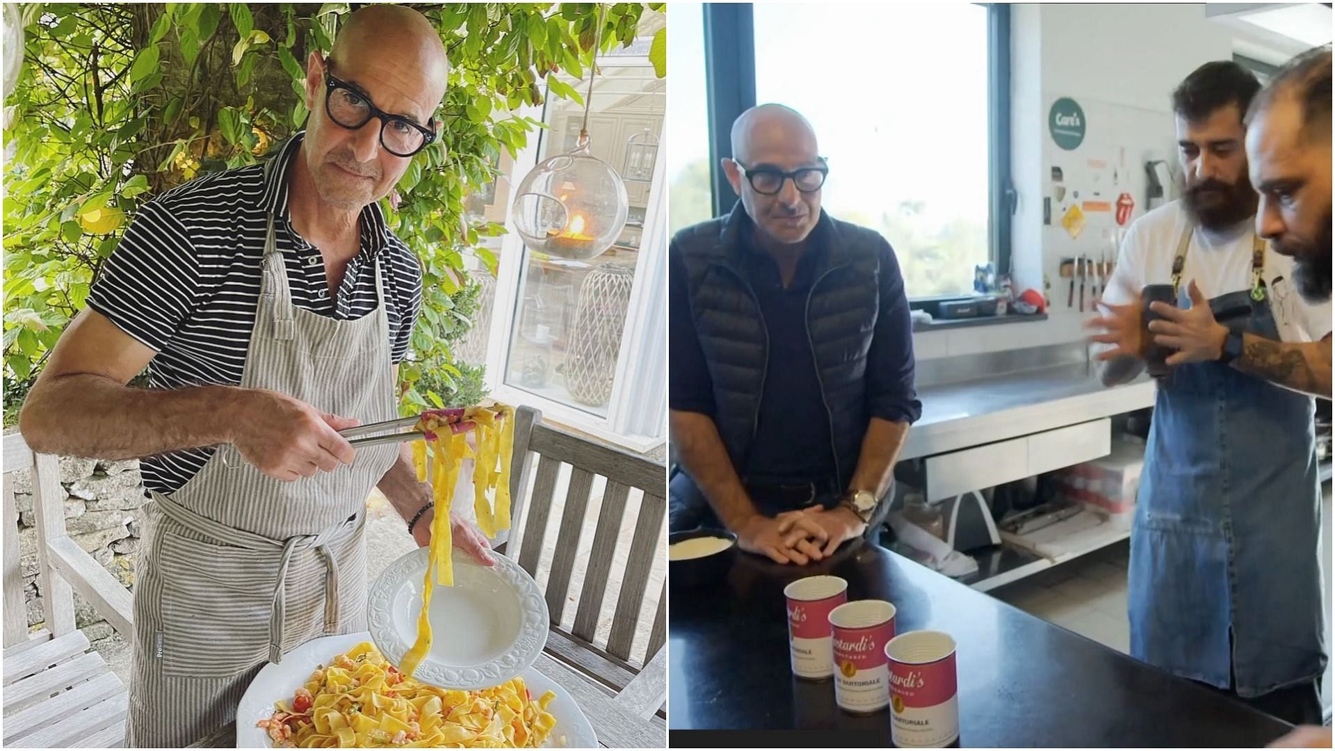 Stanley Tucci is a cooking enthusiast (Image via @stanleytucci and @cnntravel/Instagram)