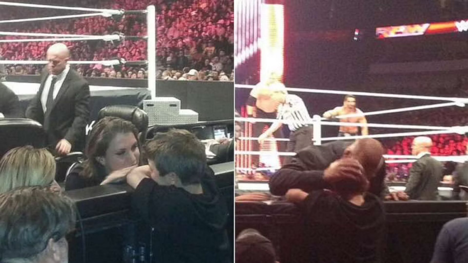 Triple H consoled a crying child during an episode of Raw