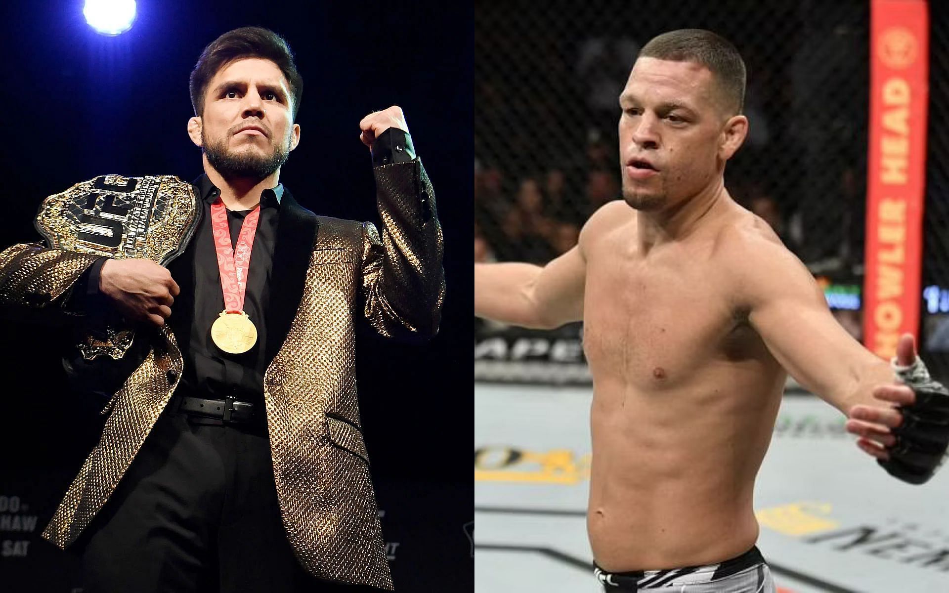Henry Cejudo (left) and Nate Diaz (right)