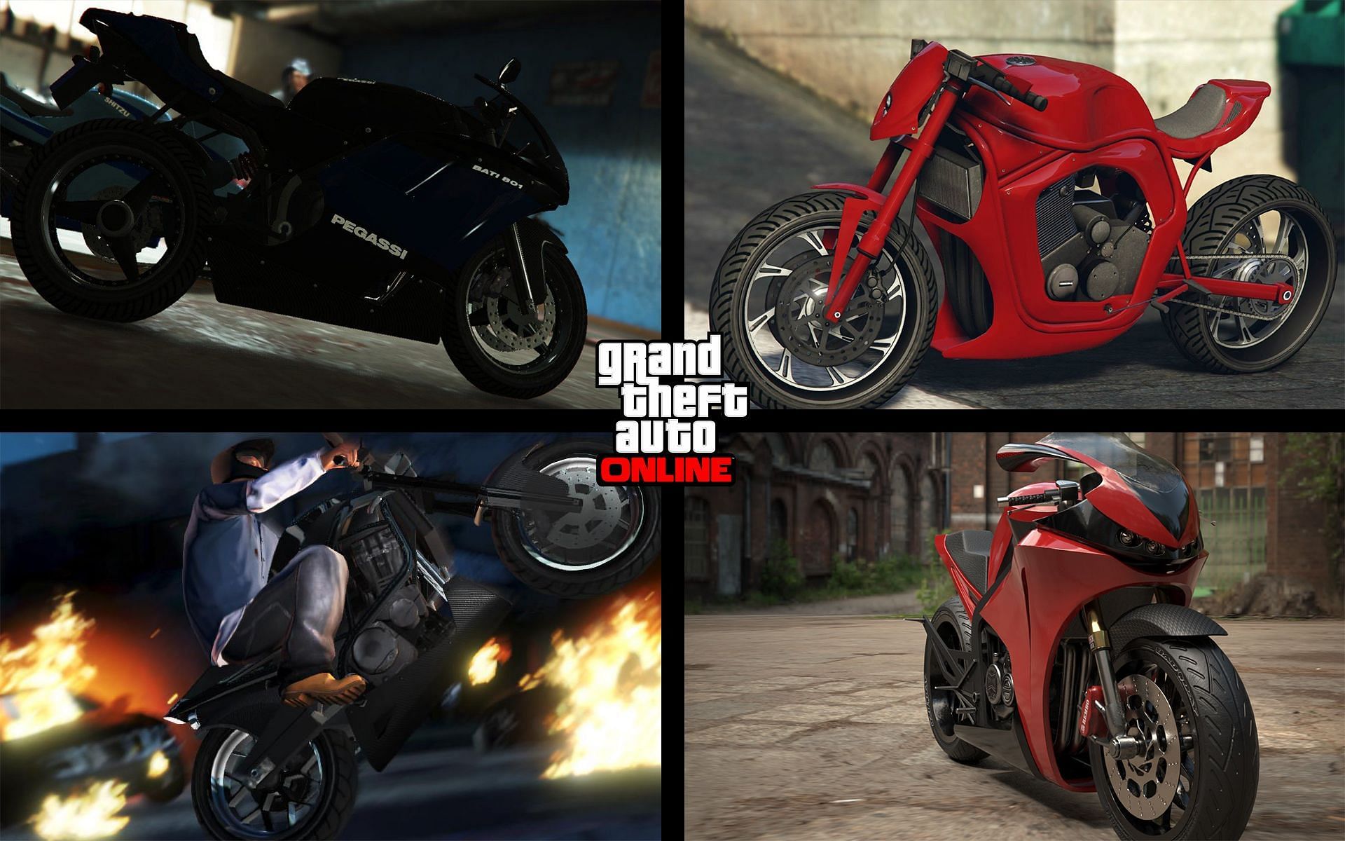 GTA Online has quite a few motorcycles to offer (Image via Sportskeeda)