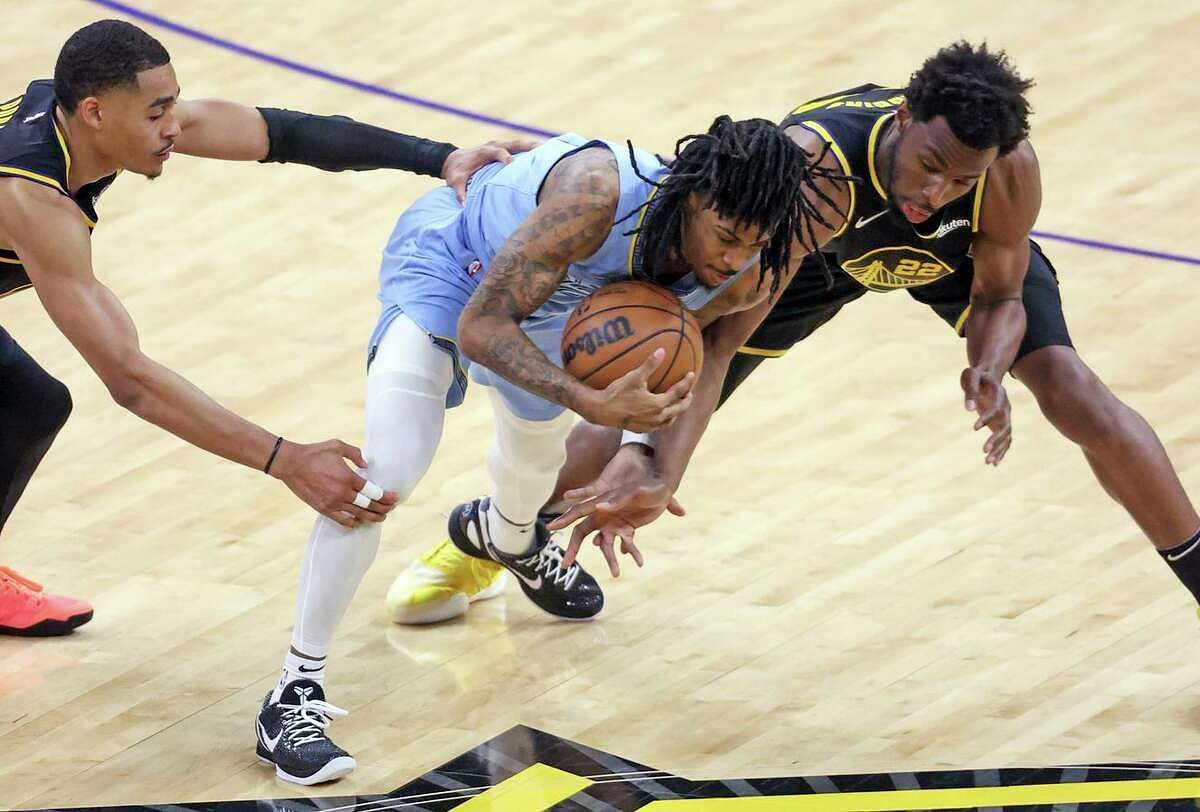 Ja Morant is expected to miss rest of the playoffs due to bone bruise on his right knee. [Photo: San Francisco Chronicle]