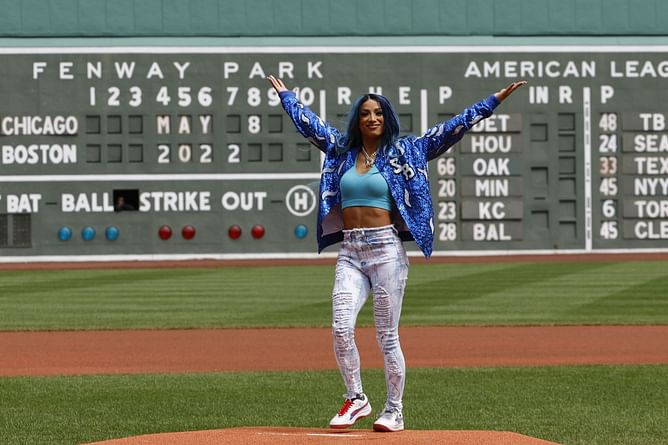 "Watch out Mariah Carey, watch out Snoop, watch out 50" - WWE star Sasha Banks throws the first pitch for Boston Red Sox, remembers Snoop Dogg, 50 Cent, and Mariah Carey's legendary first pitches