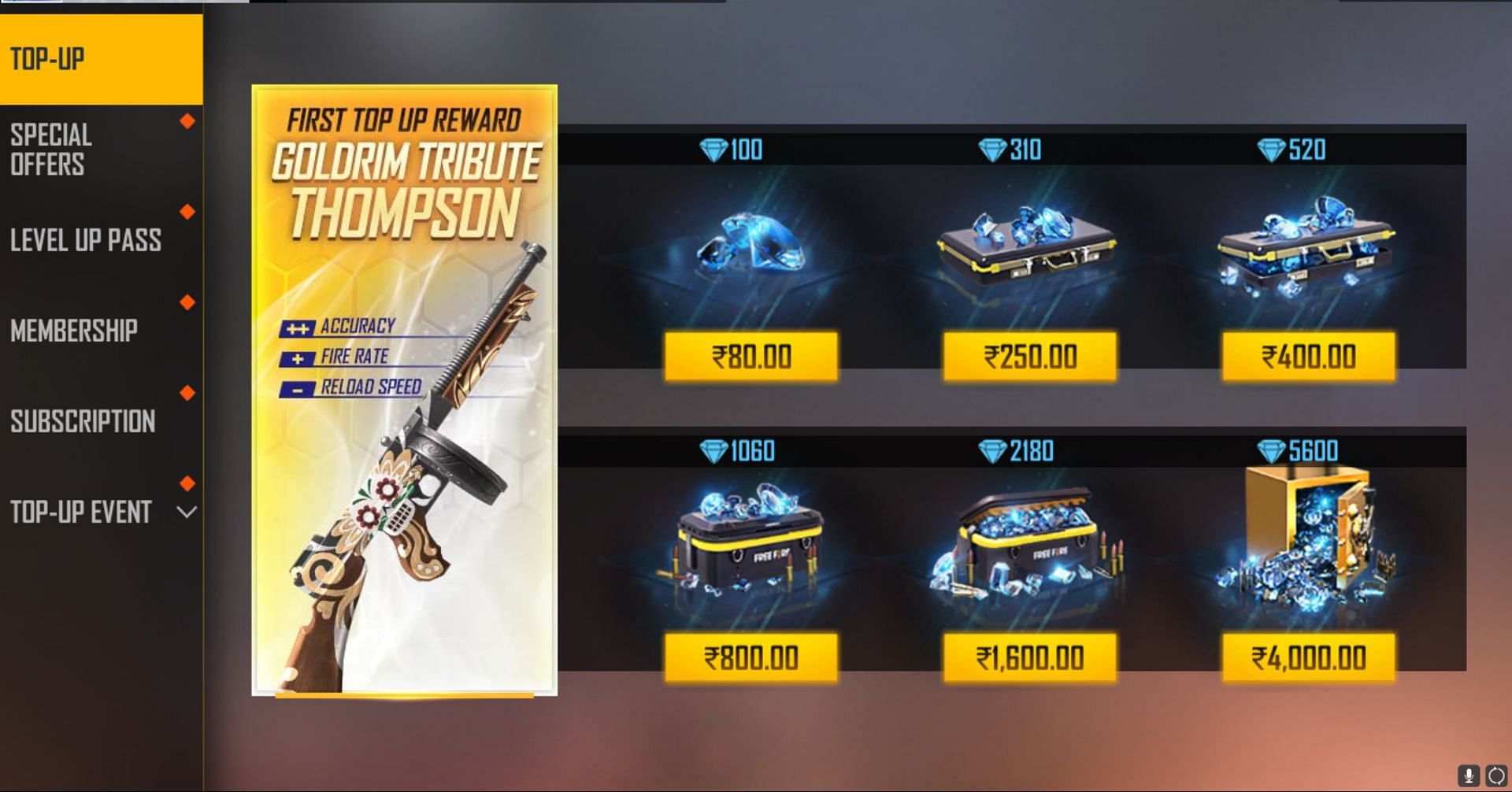 The currency can be purchased by the players using the desired payment method (Image via Garena)