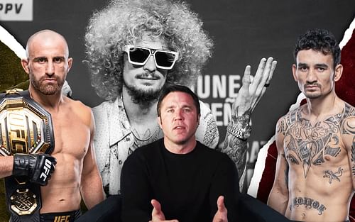 Chael Sonnen weighs in on Sean O'Malley's recent comments about Max Holloway [Volkanovski and Holloway images courtesy - ufc.com; Sonnen image via Chael Sonnen on YouTube; O'Malley image via Getty]